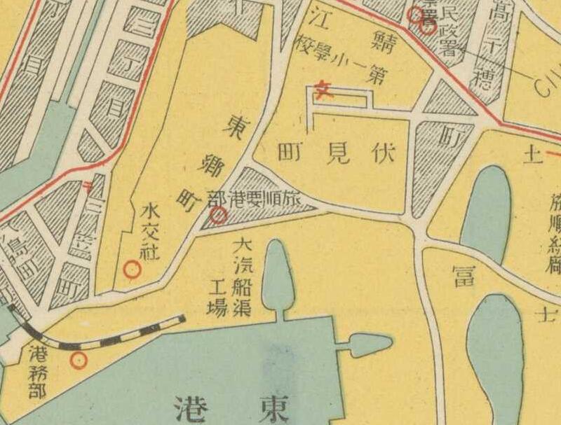 1935年 旅顺市街图及战迹案内地图插图1