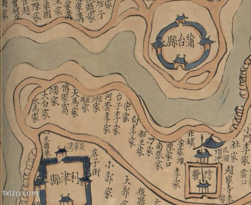 1881年《山东省黄河图》预览图2