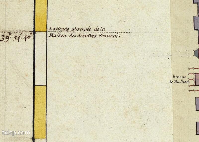 1752年北京最早带经纬线的地图 Plan de Pékin预览图2