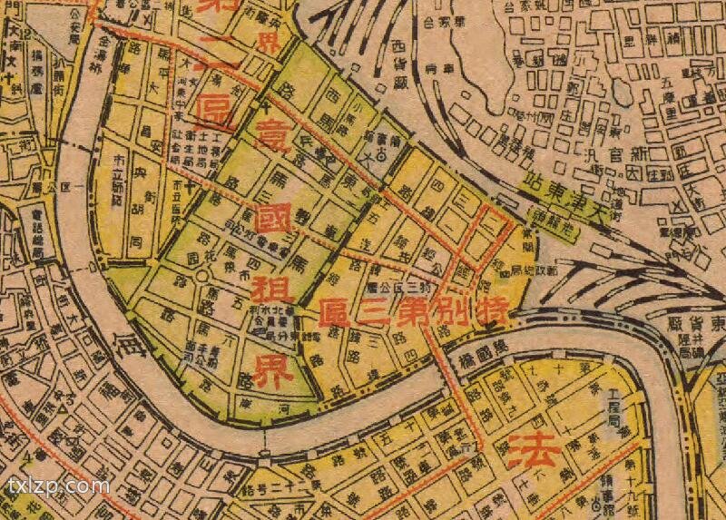 1936年《最新天津全图》插图1 1936年《最新天津全图》插图1