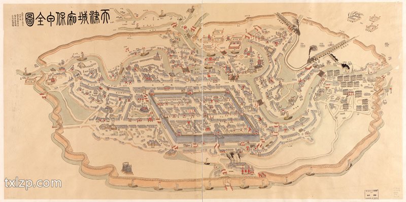 1899年《天津城厢保甲全图》插图 1899年《天津城厢保甲全图》插图