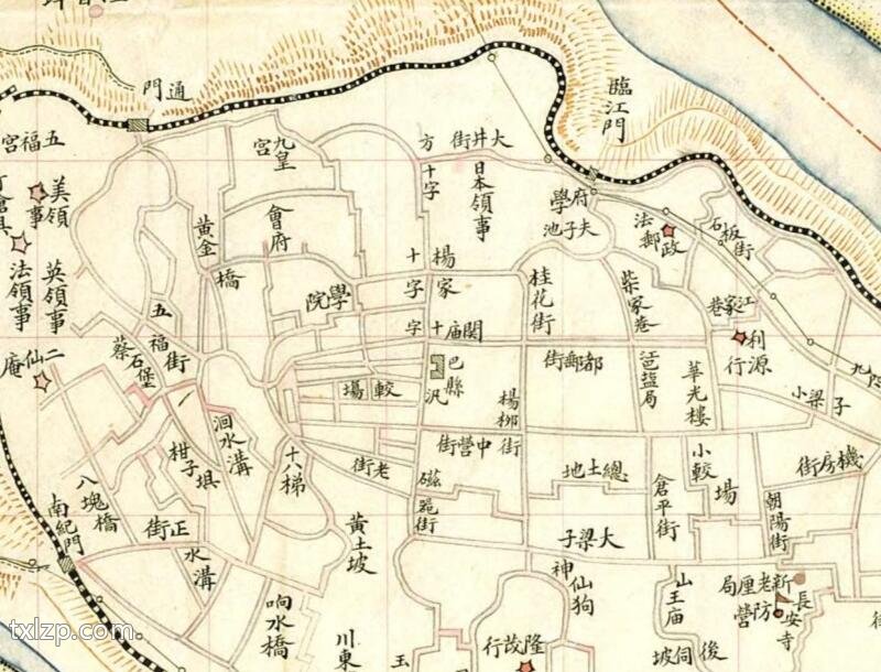1907年《重庆租界商埠图》预览图2