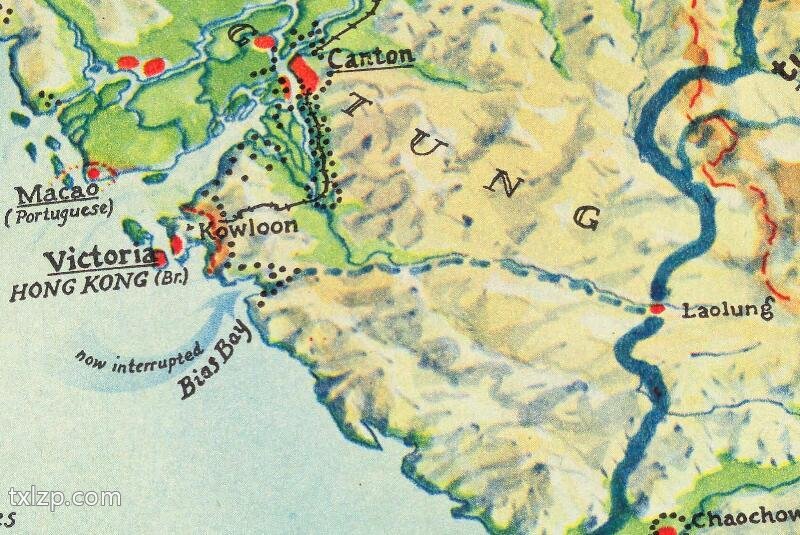 1941年中华民国彩色鸟瞰地图预览图3