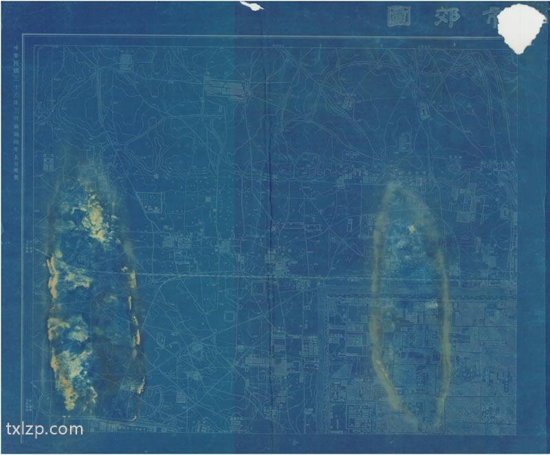 1947年《西安市市郊图》插图 1947年《西安市市郊图》插图