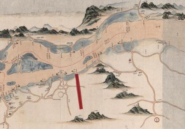 1864年长江水师瓜州镇标中营江汛全图