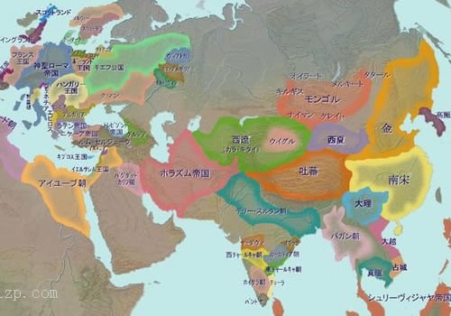 蒙古帝国扩张地图 日文版缩略图