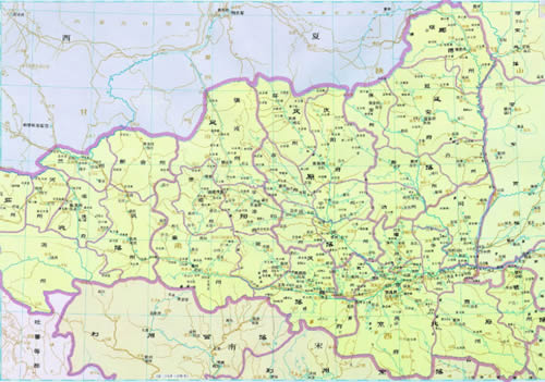 金朝 京兆府路 凤翔路 鄜延路 庆原路 临洮路地图缩略图
