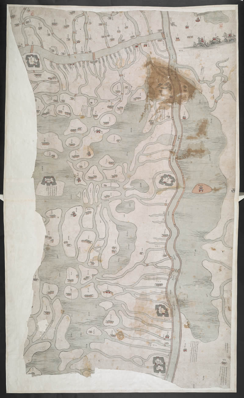 1757年《两淮盐河图》插图 1757年《两淮盐河图》插图