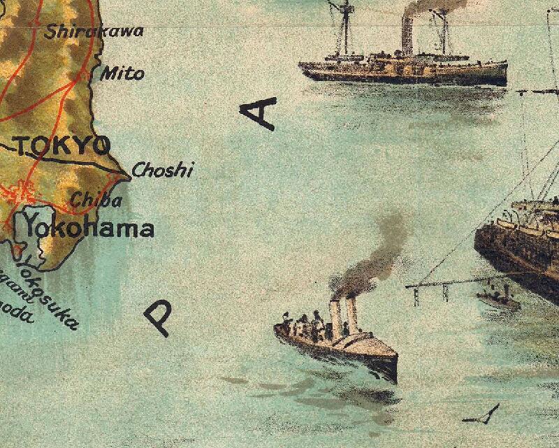 1904年远东鸟瞰地图插图3 1904年远东鸟瞰地图插图3