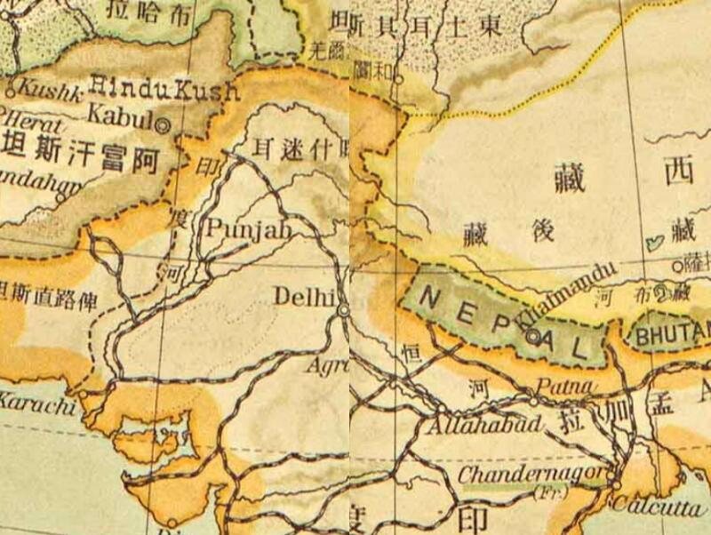 亚洲地图《清末亚细亚形势图》预览图3