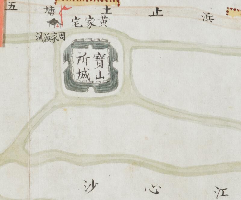 1835年后《宝山海塘工程全图》插图1
