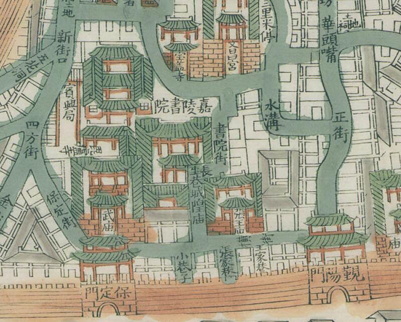 1886年《重庆府治全图》预览图2