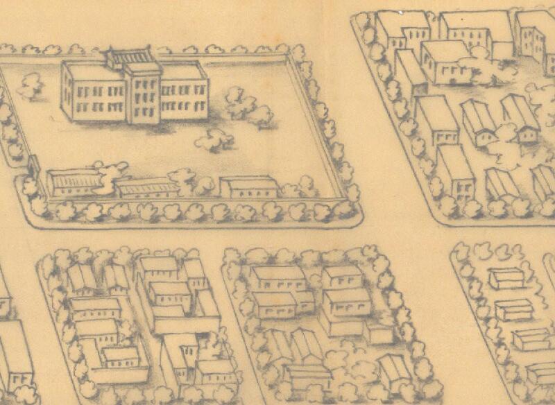 民国石家庄《石门新市街鸟瞰图》插图2