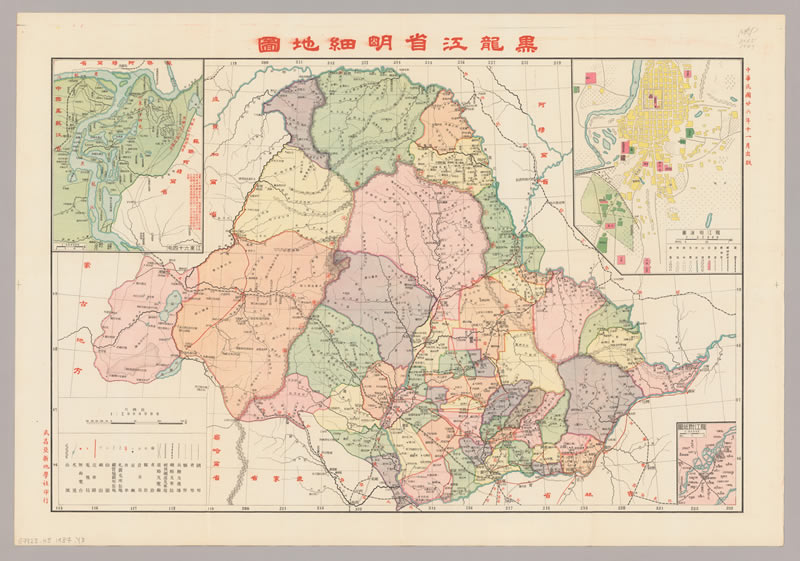 1937年《黑龙江省明细地图》预览图 1937年《黑龙江省明细地图》预览图