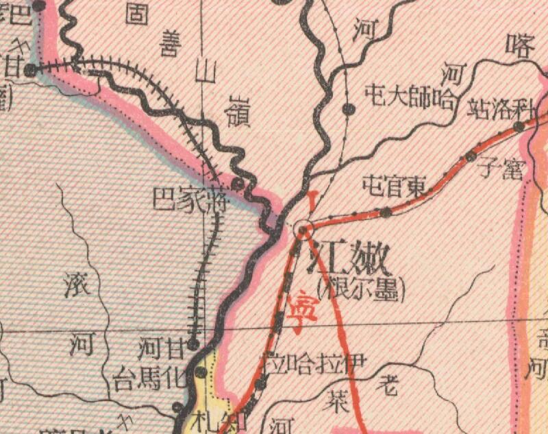 1937年《黑龙江省明细地图》预览图3 1937年《黑龙江省明细地图》预览图3