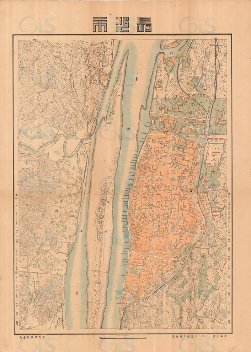 1929年《长沙市》地图预览图