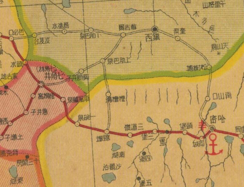 1935年《新疆明细地图》预览图2 1935年《新疆明细地图》预览图2