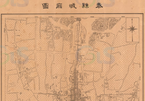 1914年《泰县城厢图》缩略图