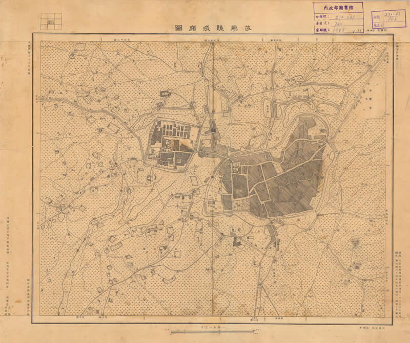1947年新疆《莎车县城厢图》预览图