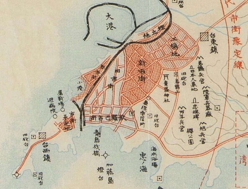 1919年《青岛租界地略图》预览图1 1919年《青岛租界地略图》预览图1