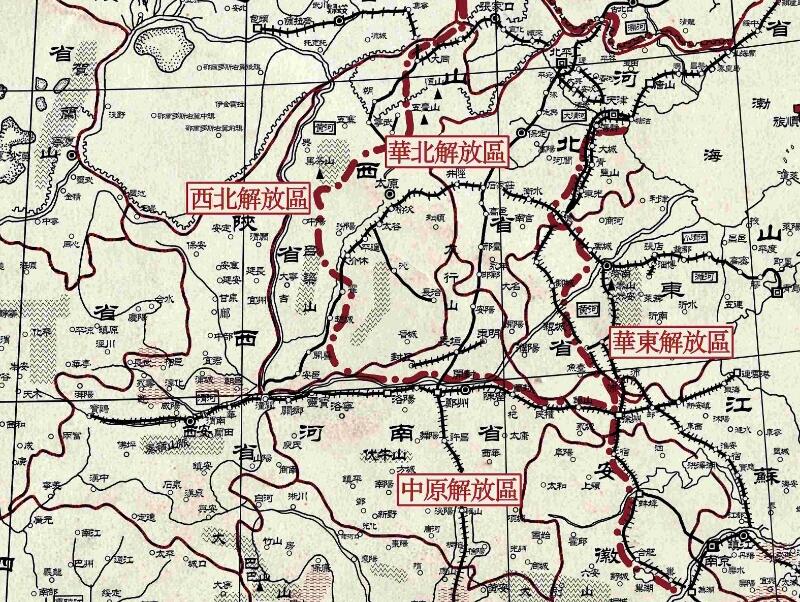 1949年《中国解放区现势图》预览图1