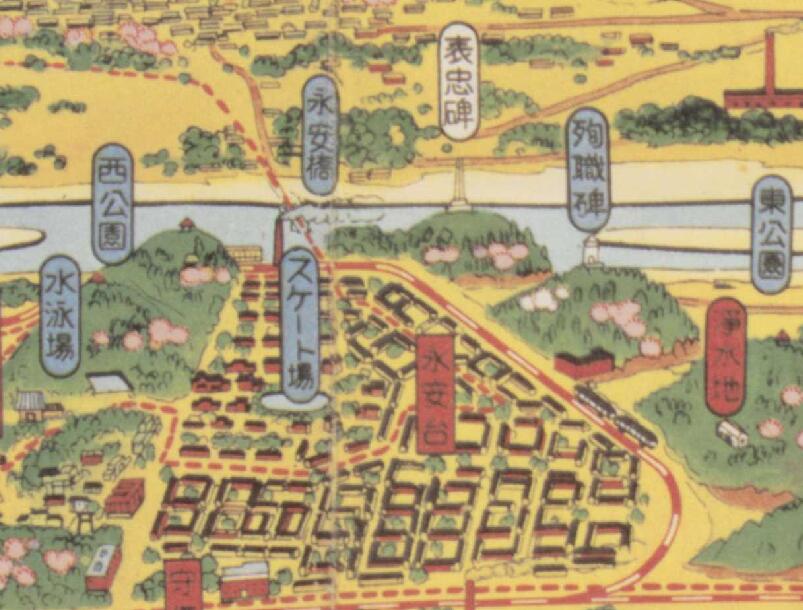 民国抚顺鸟瞰地图《抚顺大绘卷》预览图2 民国抚顺鸟瞰地图《抚顺大绘卷》预览图2