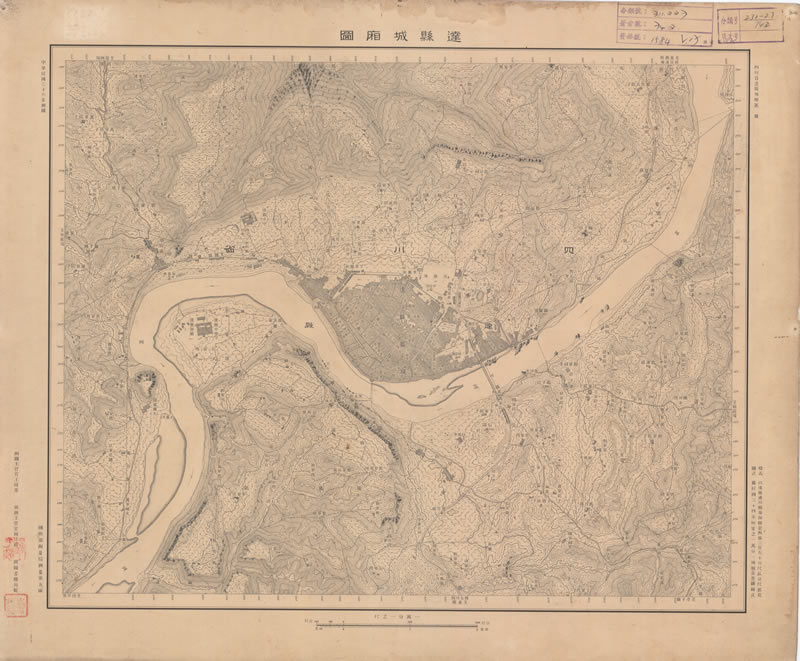 1947年四川《达县城厢图》预览图