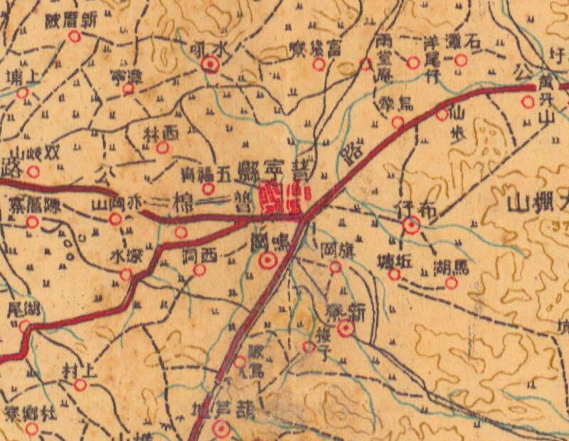 1939年《普宁县》20万地形图预览图1