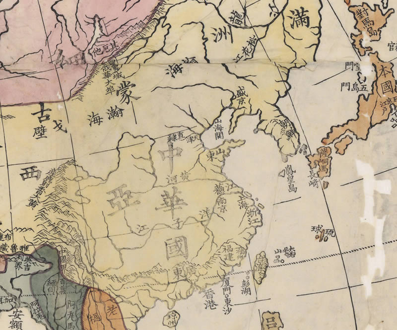 1855年陈修堂《地球全图》预览图1
