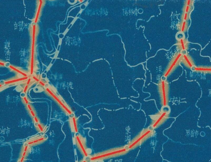 1947年《湖南省公路路线图》预览图2