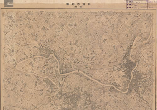 1947年《自贡市郊图》