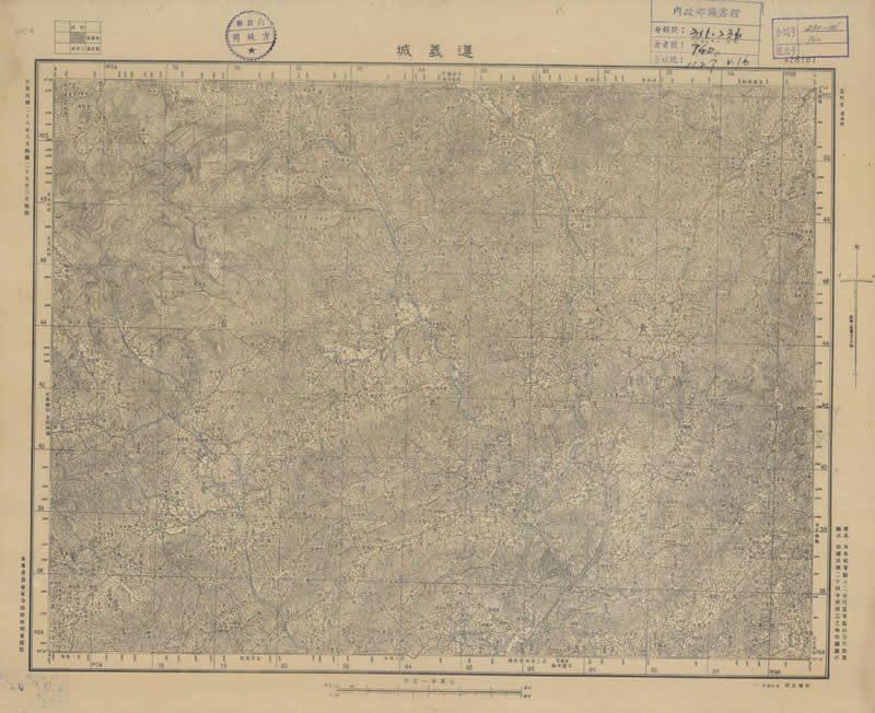 1943年《贵州省地形图》五万分一预览图1