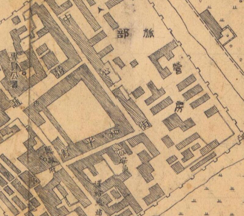 1947年新疆《阿克苏县城厢图》预览图1