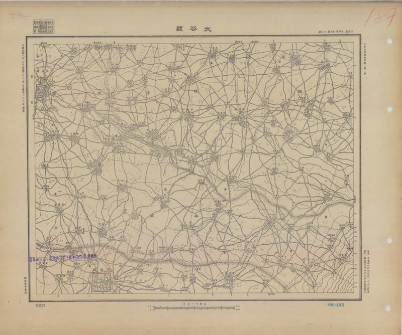 1947年《山西省地形图》五万分一预览图1