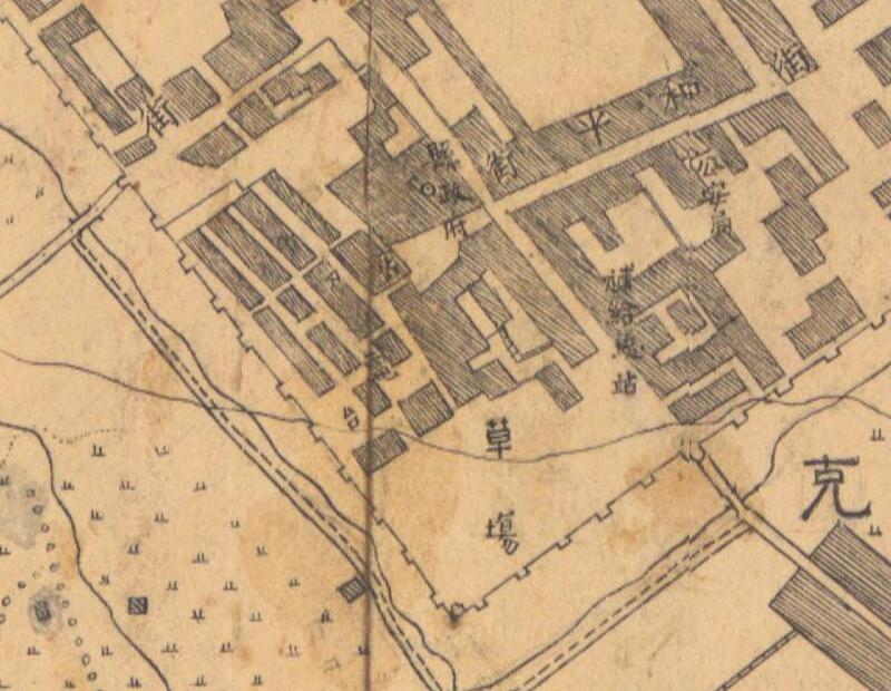 1947年新疆《阿克苏县城厢图》预览图2
