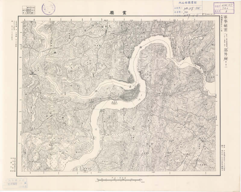 1921年《重庆附近图》五万分一预览图1