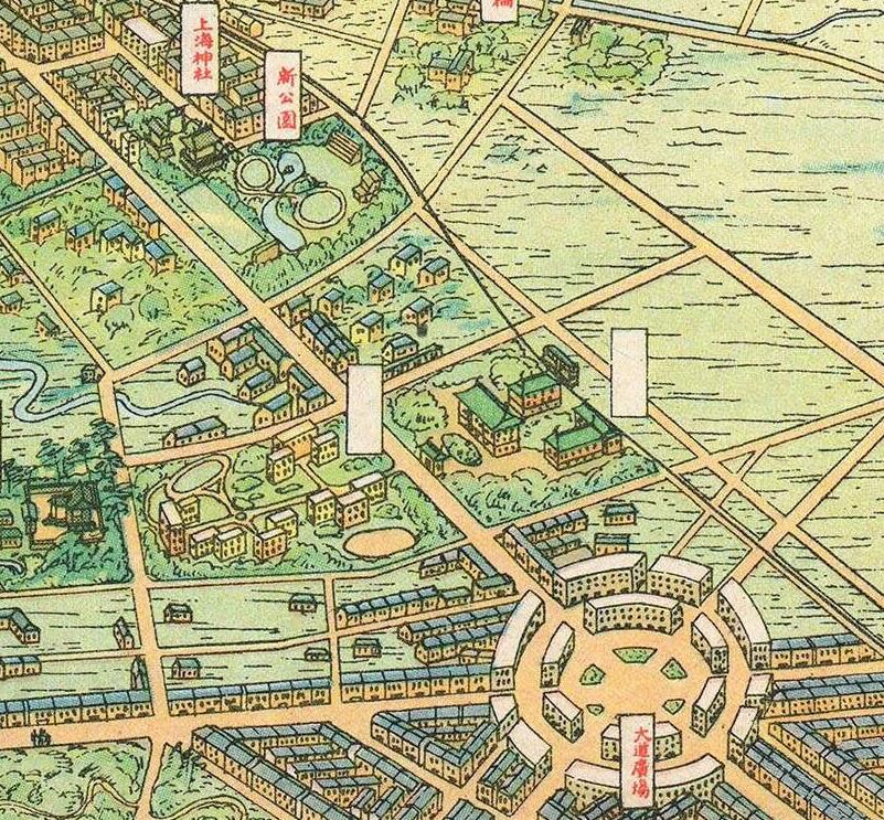 1941年《大上海新都市建设计画鸟瞰图》预览图3