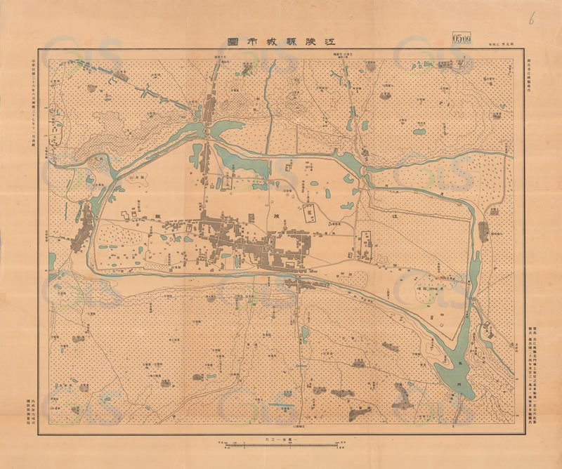 1948年湖北《江陵县城市图》预览图