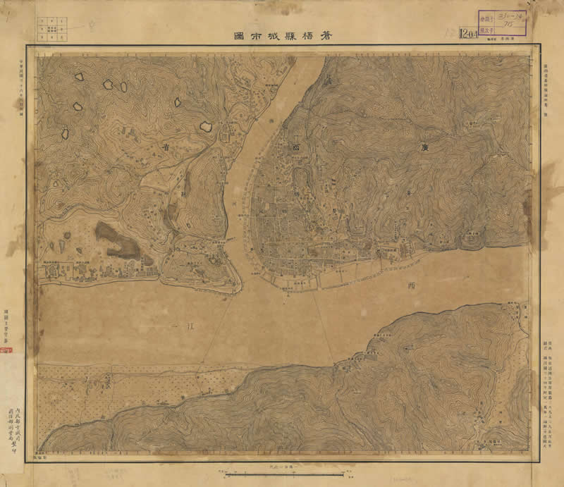 1947年广西《苍梧县城市图》预览图