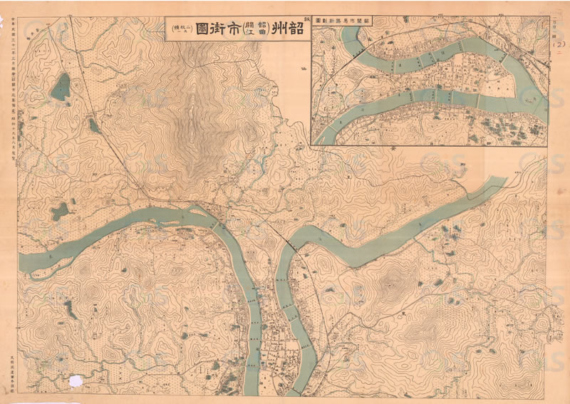 1944年《韶洲(韶关曲江)市街图》预览图 1944年《韶洲(韶关曲江)市街图》预览图