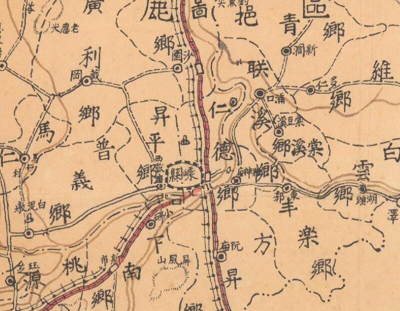 1943年《浙江省嵊县地图》预览图1