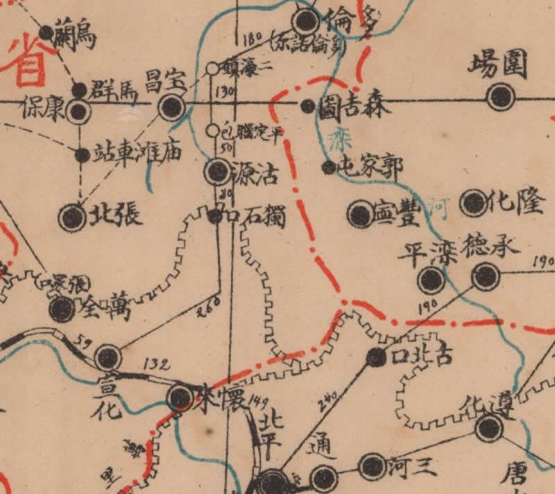 1929年《蒙古邮路图》预览图1