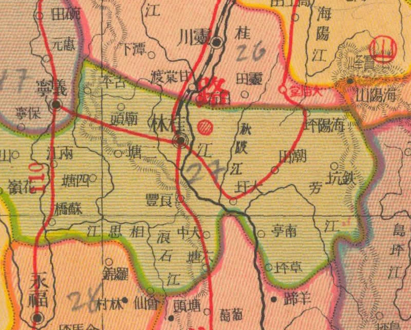 1938年《广西省明细地图》预览图2 1938年《广西省明细地图》预览图2
