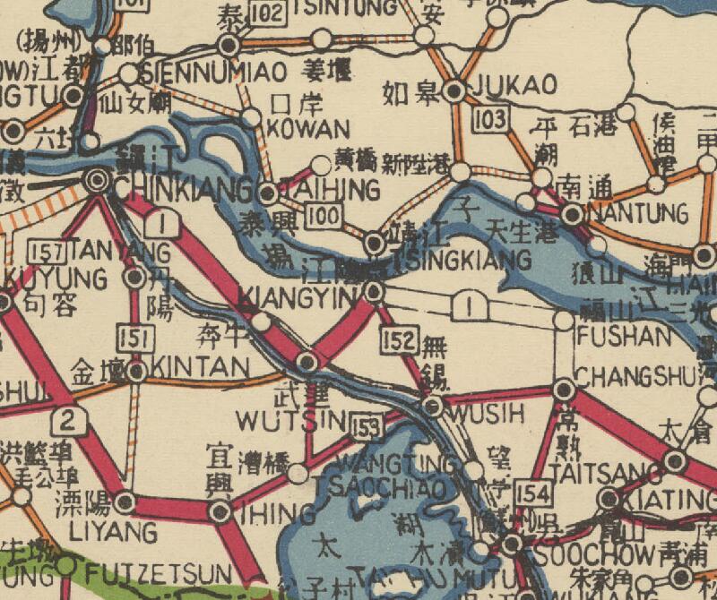1931年《苏浙皖赣鄂湘豫闽八省公路路线图》预览图2