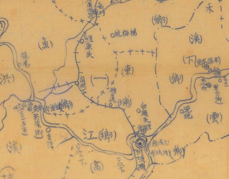 1941年《河源县区乡镇划分图》预览图1