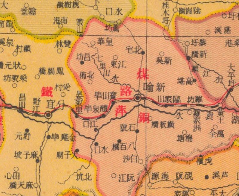 1938年《江西省明细地图》预览图2 1938年《江西省明细地图》预览图2