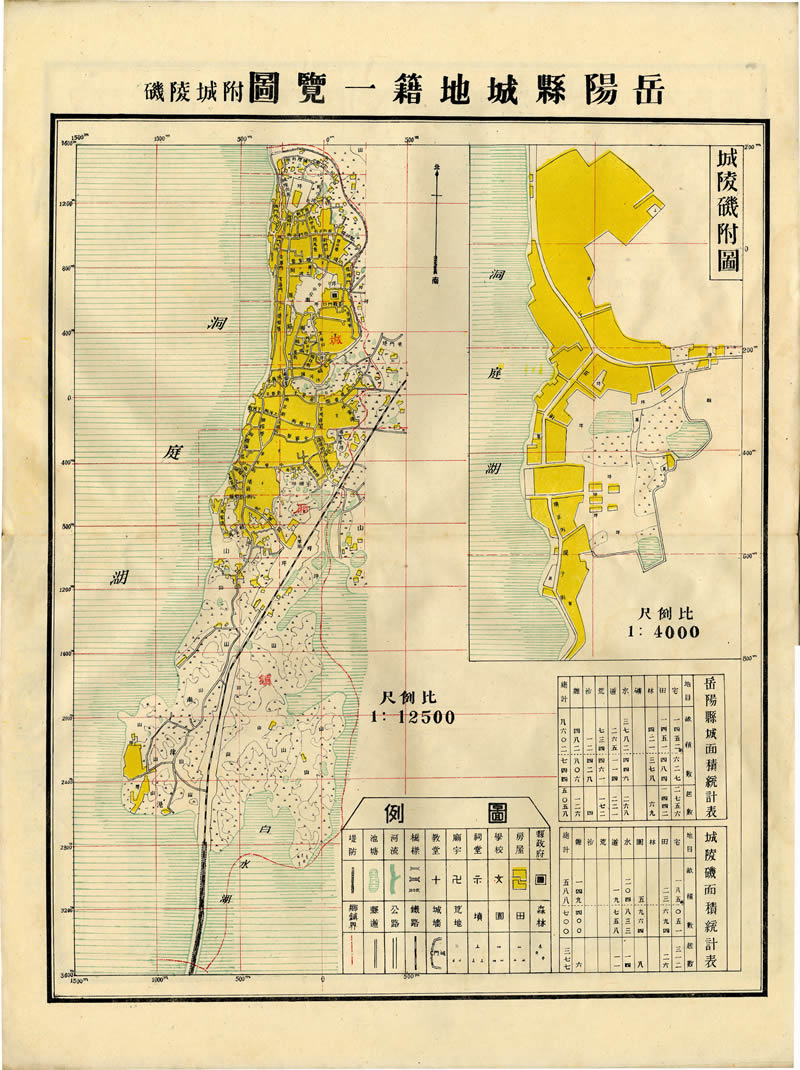 1947年《岳阳县城地籍一览图》预览图