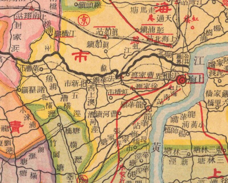 民国江苏《京沪地域形势图》预览图2