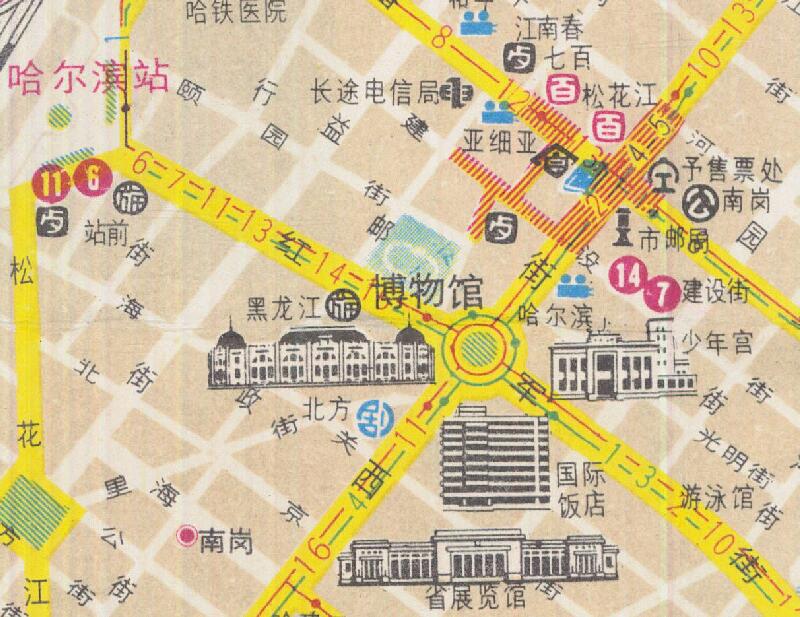 1984年《哈尔滨交通图》预览图2