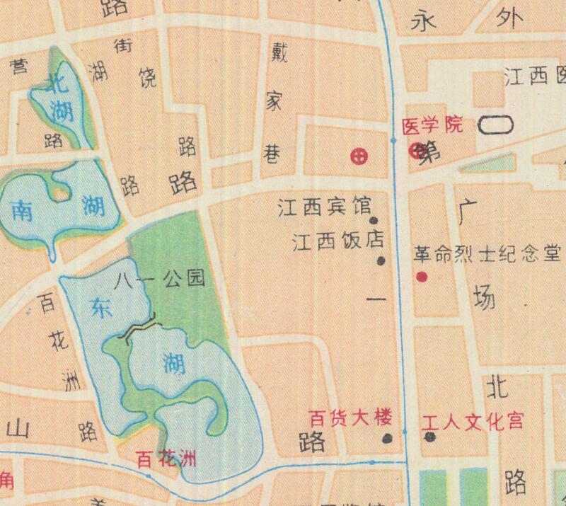 1985年《南昌-庐山交通旅游图》预览图2 1985年《南昌-庐山交通旅游图》预览图2